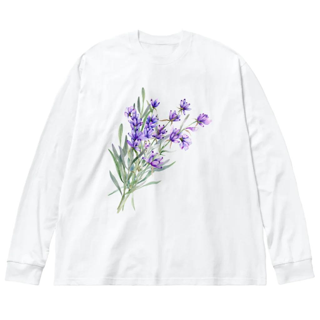 jamfish_goodiesのLAVENDER ビッグシルエットロングスリーブTシャツ