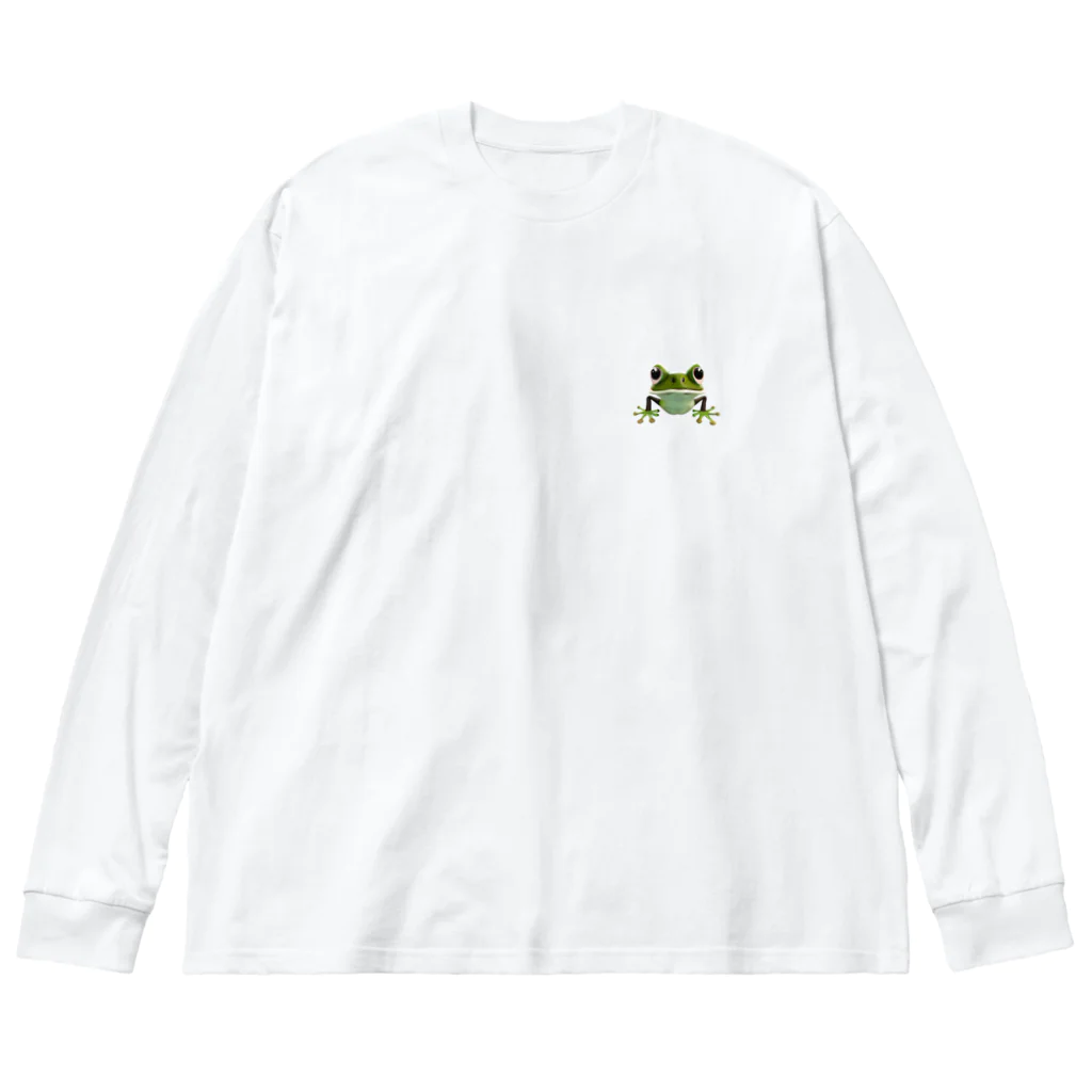 AI-assembleのワンポイントカエル Big Long Sleeve T-Shirt