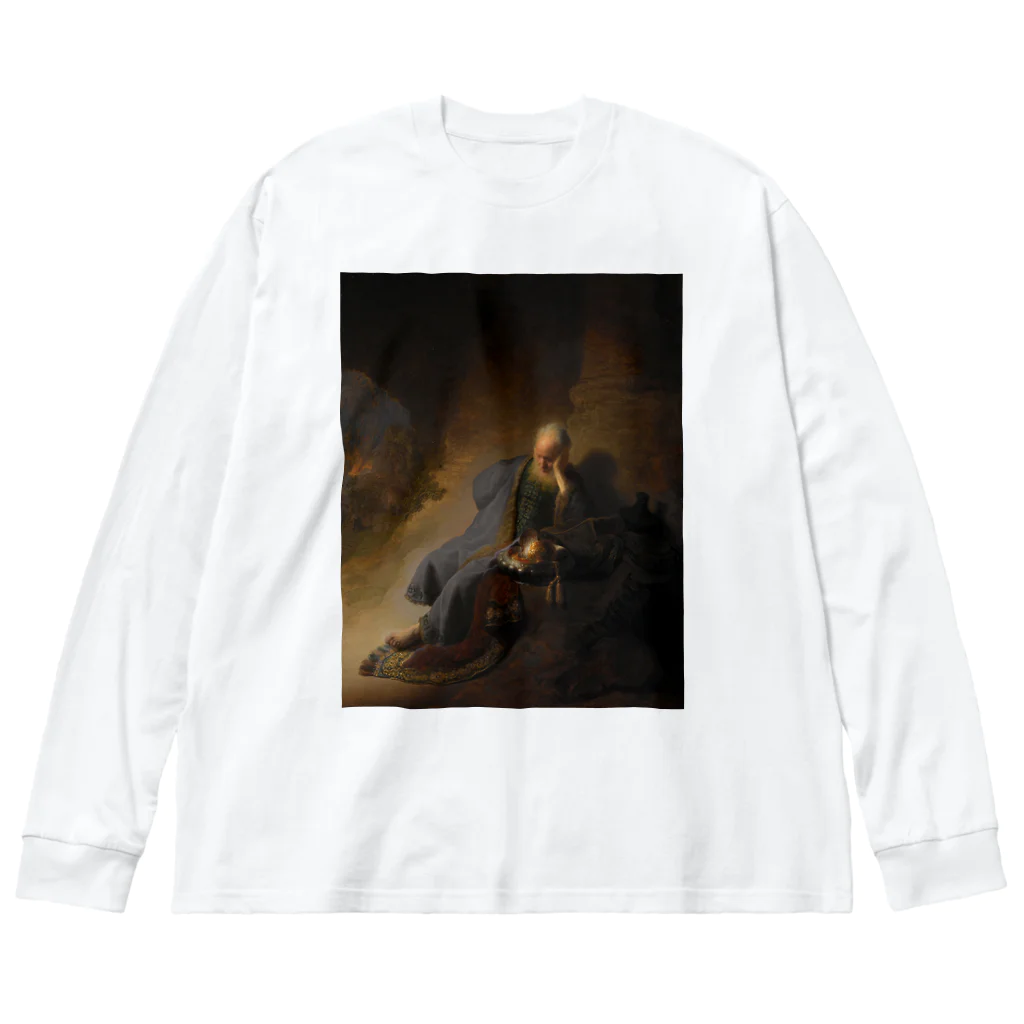 世界美術商店のエルサレムの滅亡を嘆くエレミヤ /  Jeremiah Lamenting the Destruction of Jerusalem Big Long Sleeve T-Shirt