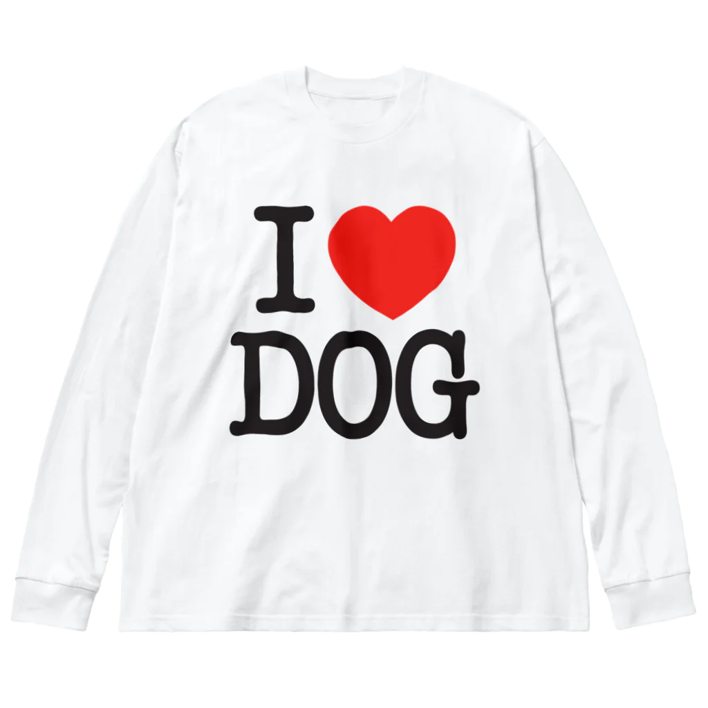 I LOVE SHOPのI LOVE DOG-アイラブドッグ- Big Long Sleeve T-Shirt