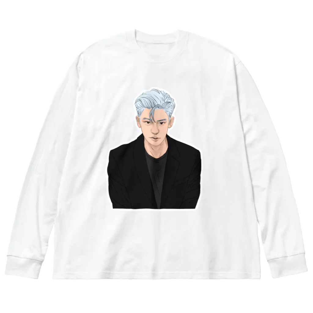 Hoai.art.jpのEXO PARK CHANYEOL fanart  ビッグシルエットロングスリーブTシャツ