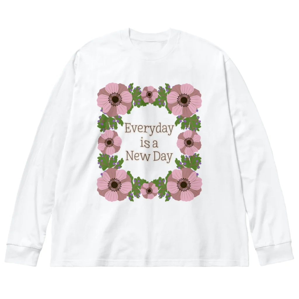 HeartToMeのシャビーシックなアネモネのフレーム Big Long Sleeve T-Shirt