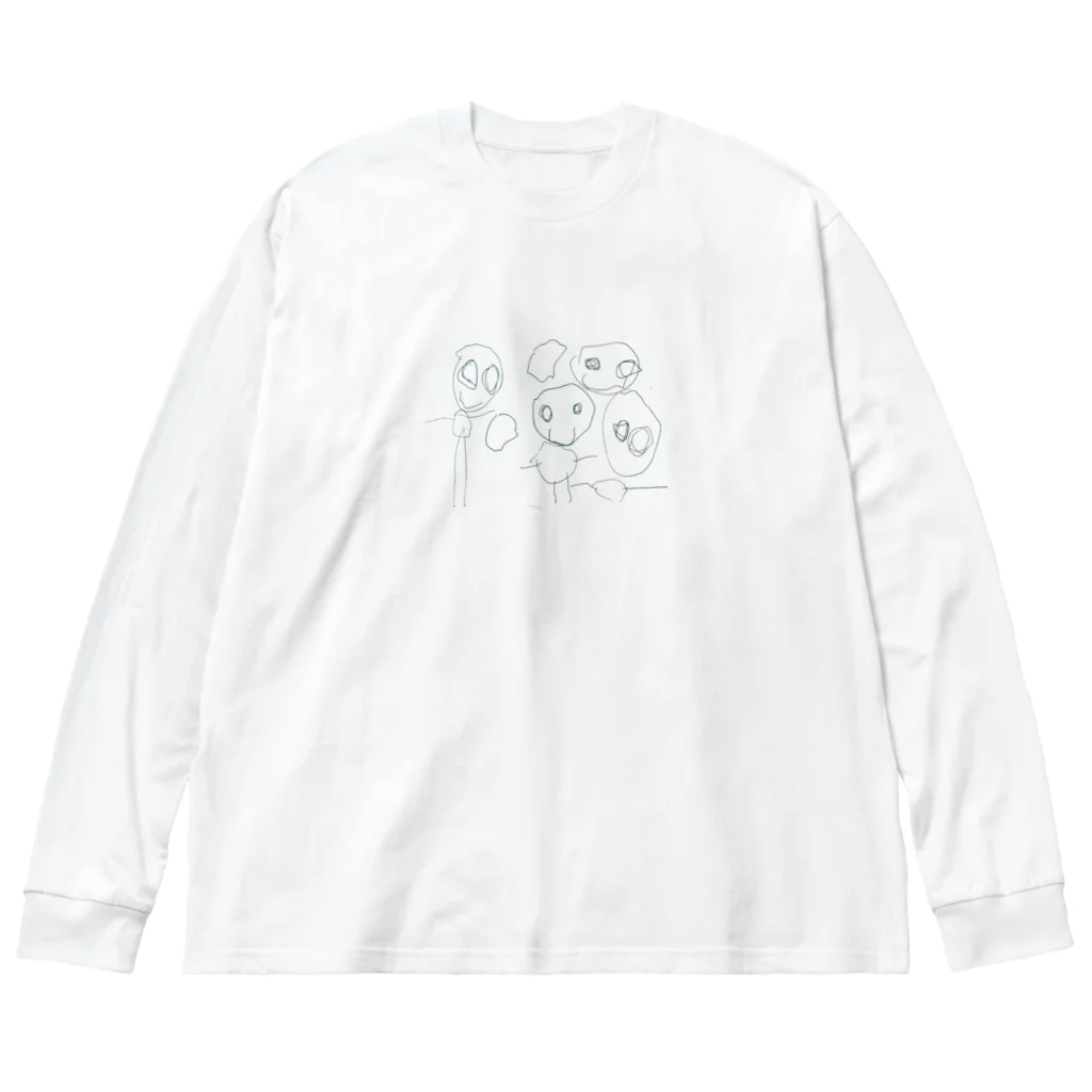 rakugaki storeのらくがきふぁみりー ビッグシルエットロングスリーブTシャツ