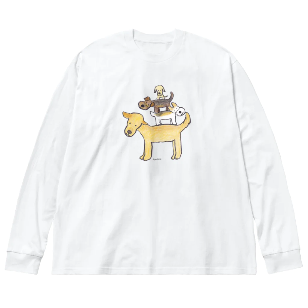 paritoraの仲良し4人組のトーテムポール Big Long Sleeve T-Shirt