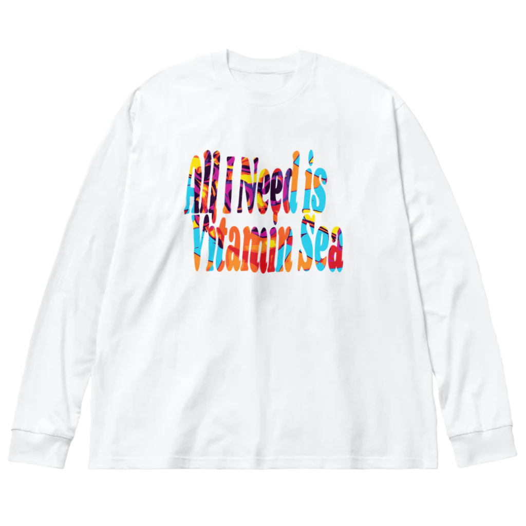 ぷんすこ(♂)のAll I Need is Vitamin Sea ビッグシルエットロングスリーブTシャツ