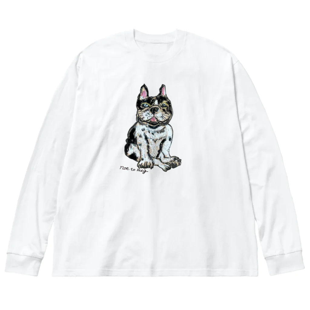 noe_to_meg (ノエとめぐ)のにんまりパイドブヒ ビッグシルエットロングスリーブTシャツ