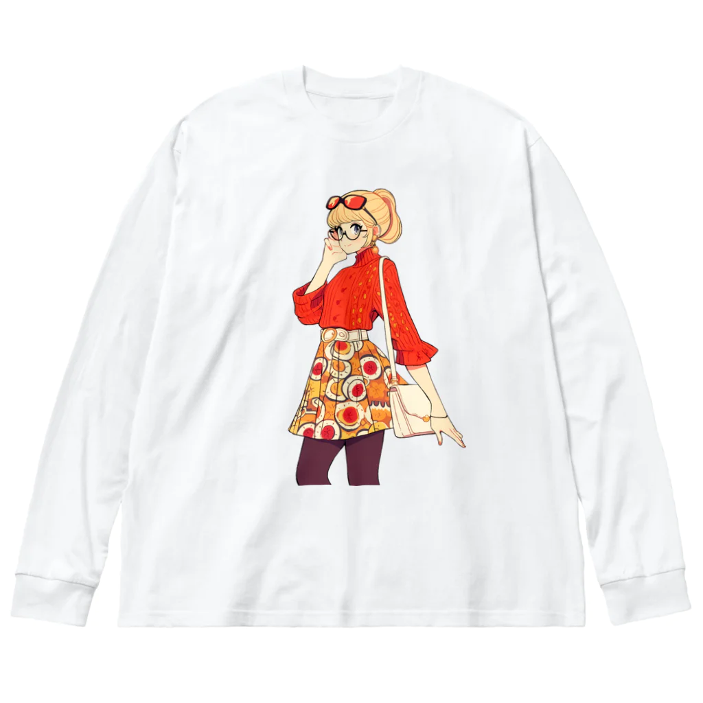 桜音ことこ企画の赤いスウィター Big Long Sleeve T-Shirt