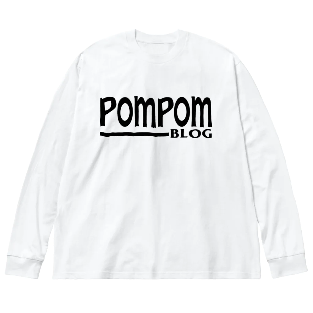 mf@PomPomBlogのPOM CRUZ（black） Big Long Sleeve T-Shirt