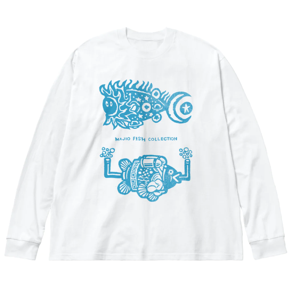 majiodesignのMAJIO FISH COLLECTION ビッグシルエットロングスリーブTシャツ