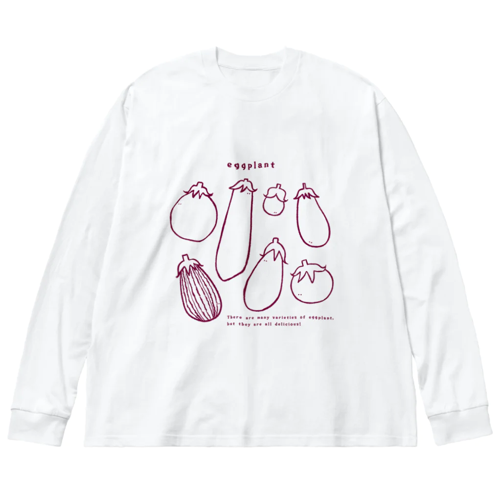 Aランチサラダ付SHOPの夏のeggplantさん1 ビッグシルエットロングスリーブTシャツ