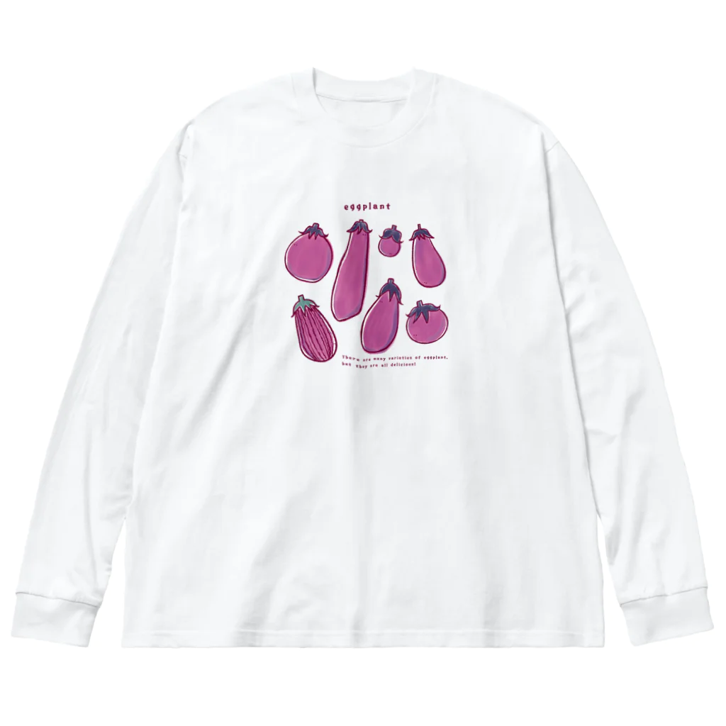 Aランチサラダ付SHOPの夏のeggplantさん2 ビッグシルエットロングスリーブTシャツ