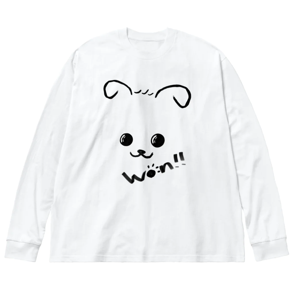 merongのわんこA♡won!!バージョン ビッグシルエットロングスリーブTシャツ