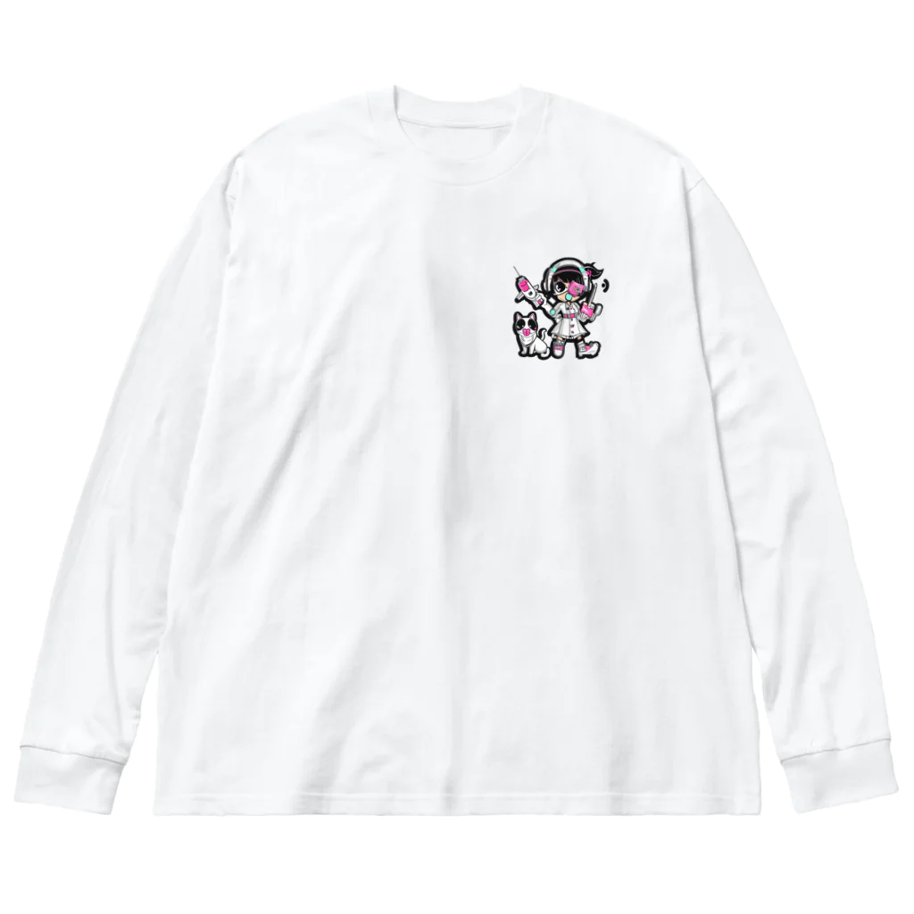 CuteCombatのCuteCombat_nurse(ナース)_ver.001 ビッグシルエットロングスリーブTシャツ