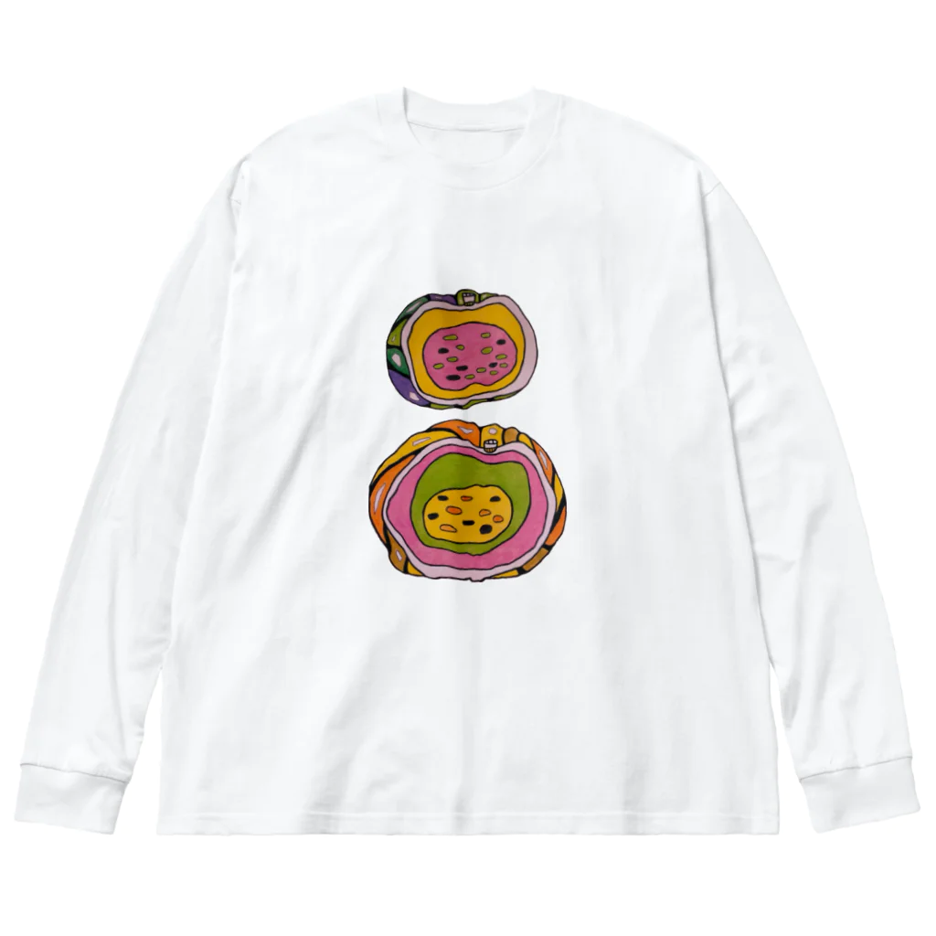 kana’s  collectionsのポップなカボチャ ビッグシルエットロングスリーブTシャツ