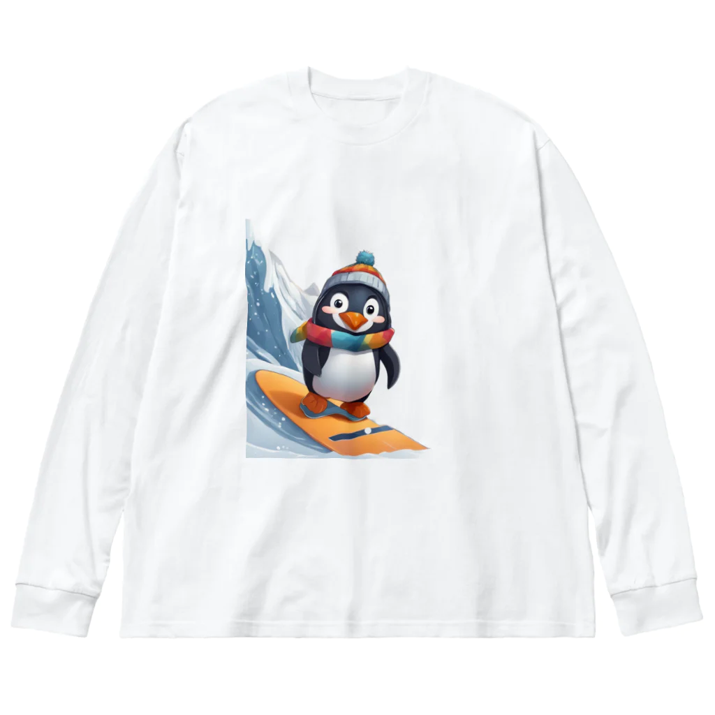 Gloriousのペンギンの冒険スノーボードパーティ Big Long Sleeve T-Shirt