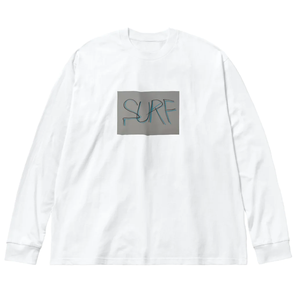 SURF810のSURF 文字(青影) Big Long Sleeve T-Shirt