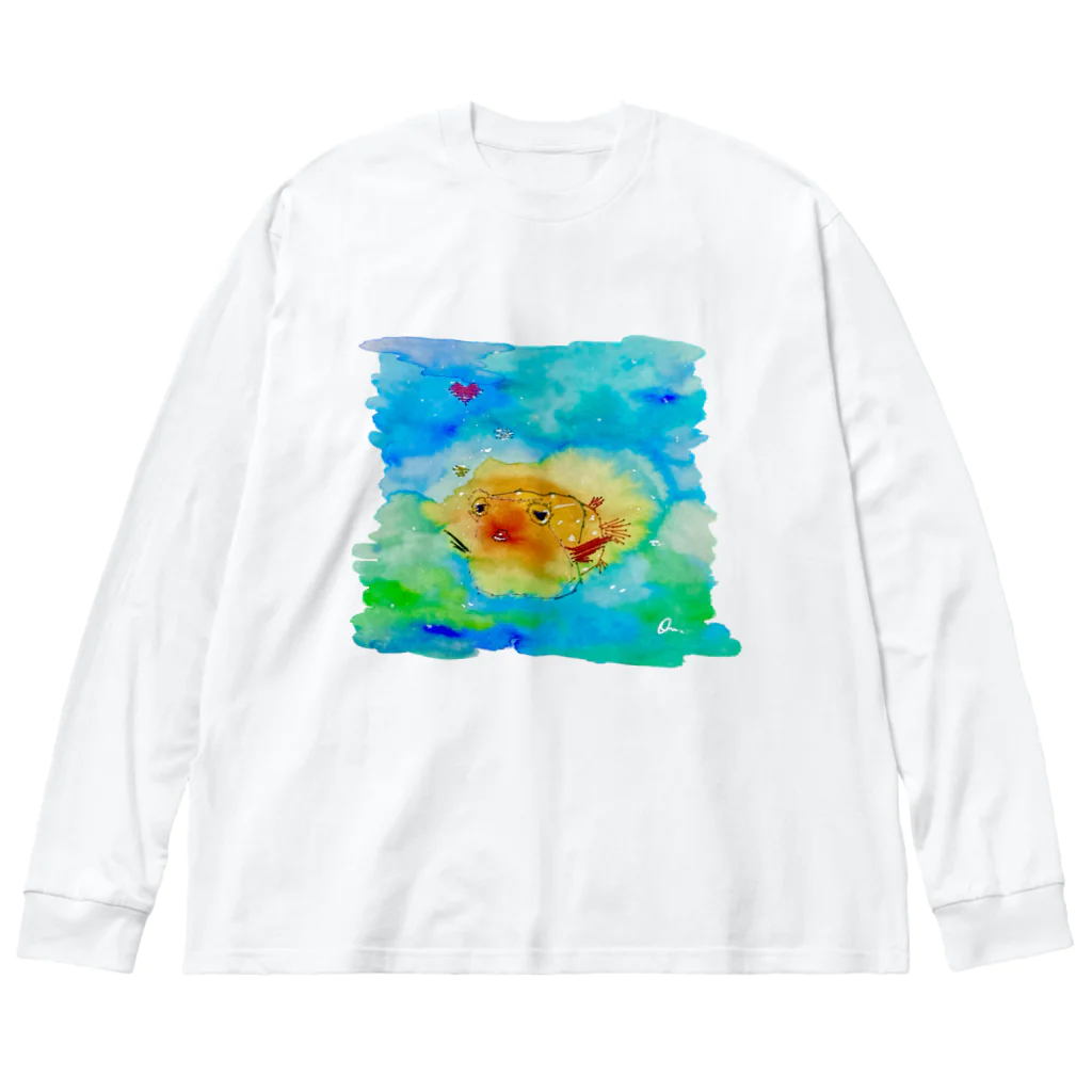 onmycolorの楽描き店のはこふぐ太 Big Long Sleeve T-Shirt