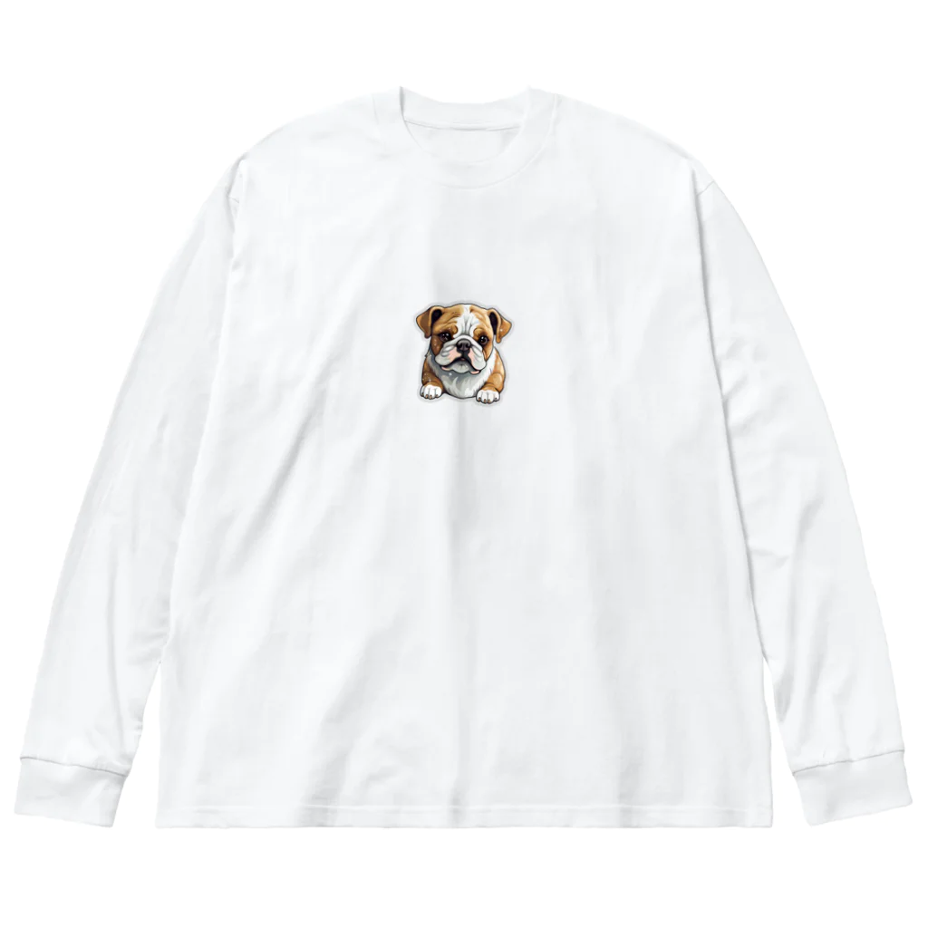 はむはむぴょんのブルドッグ ビッグシルエットロングスリーブTシャツ