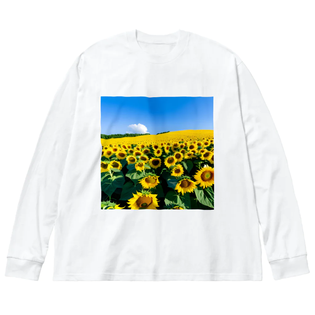 the blue seasonのヒマワリ畑 Big Long Sleeve T-Shirt