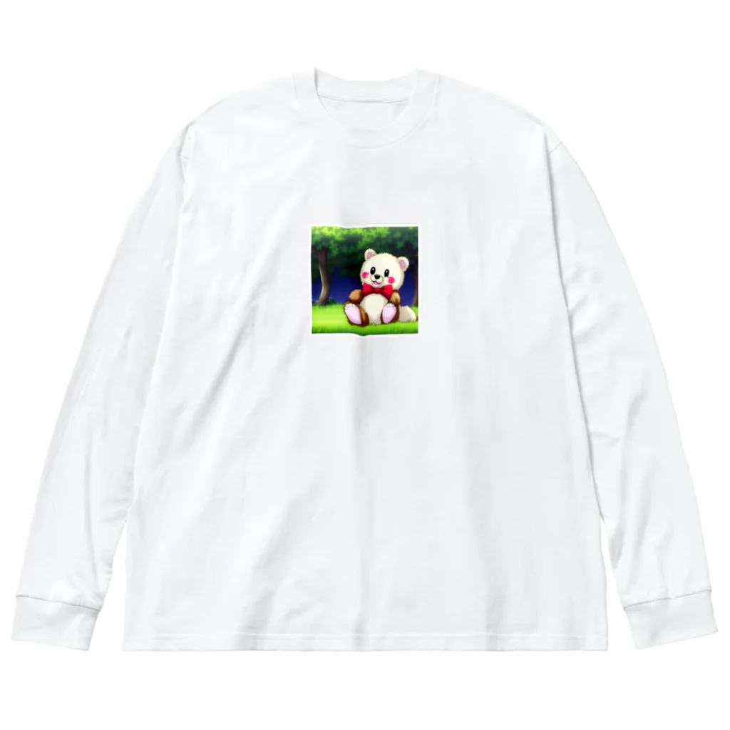 たかこのかわいい熊ちゃん　おがわくん ビッグシルエットロングスリーブTシャツ