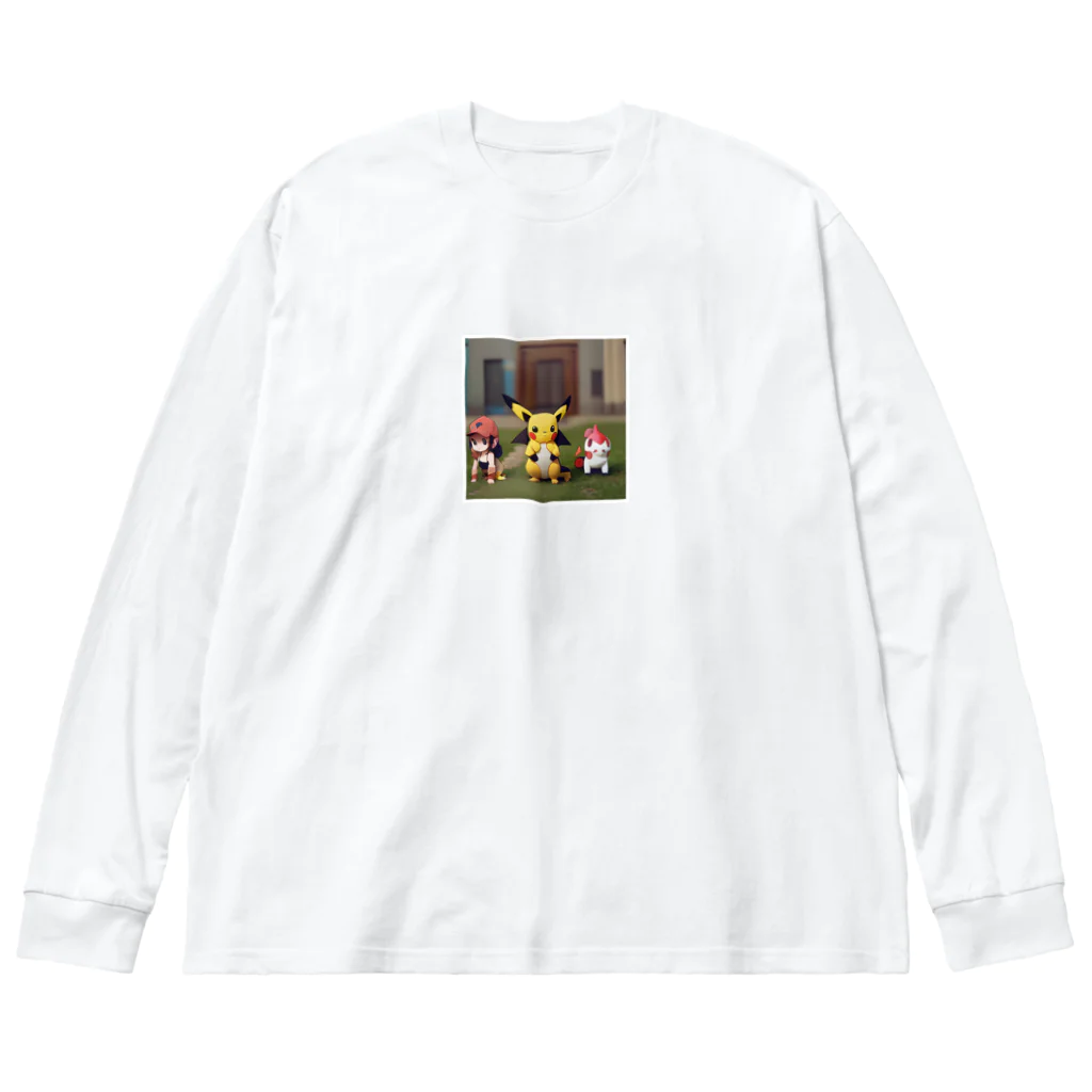 太陽のピカチュウの仲間たち Big Long Sleeve T-Shirt