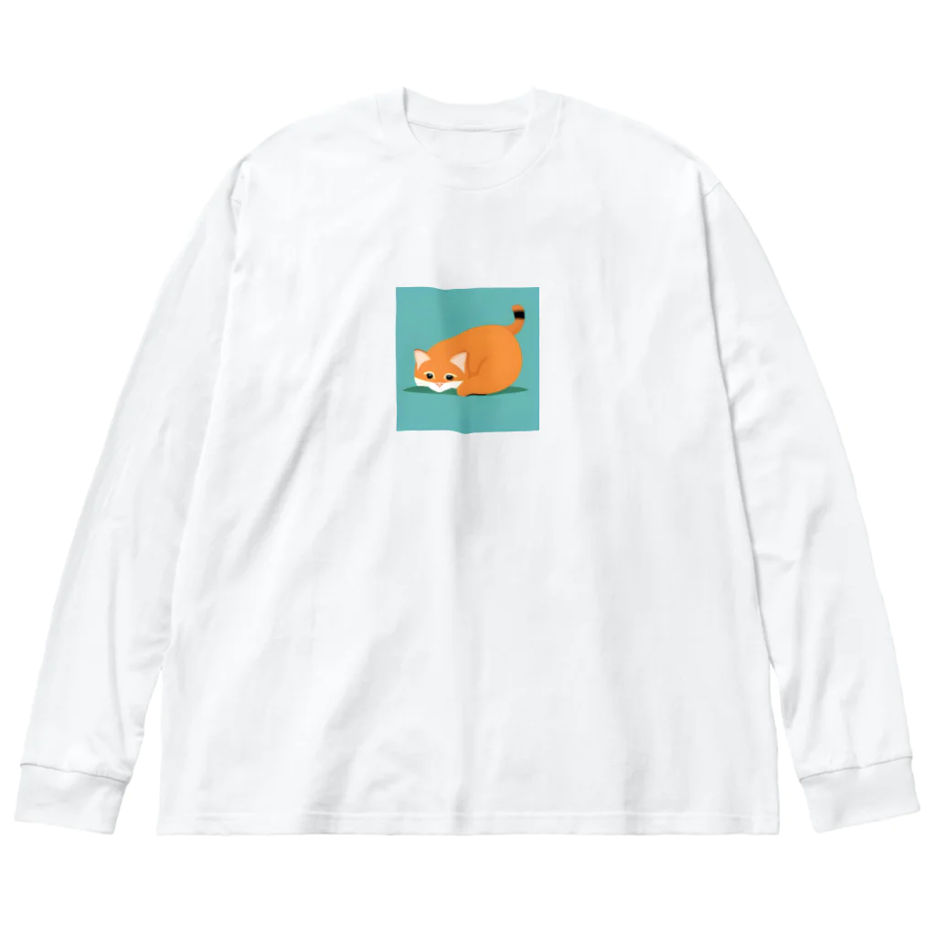 やまめさんのかわにゃん ビッグシルエットロングスリーブTシャツ