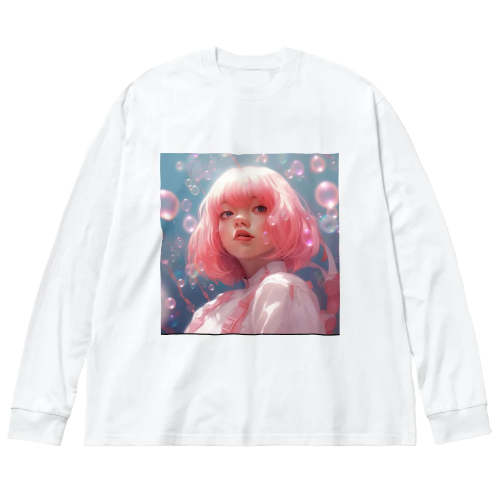 ソヒのショップのピンクな女子 Big Long Sleeve T-Shirt
