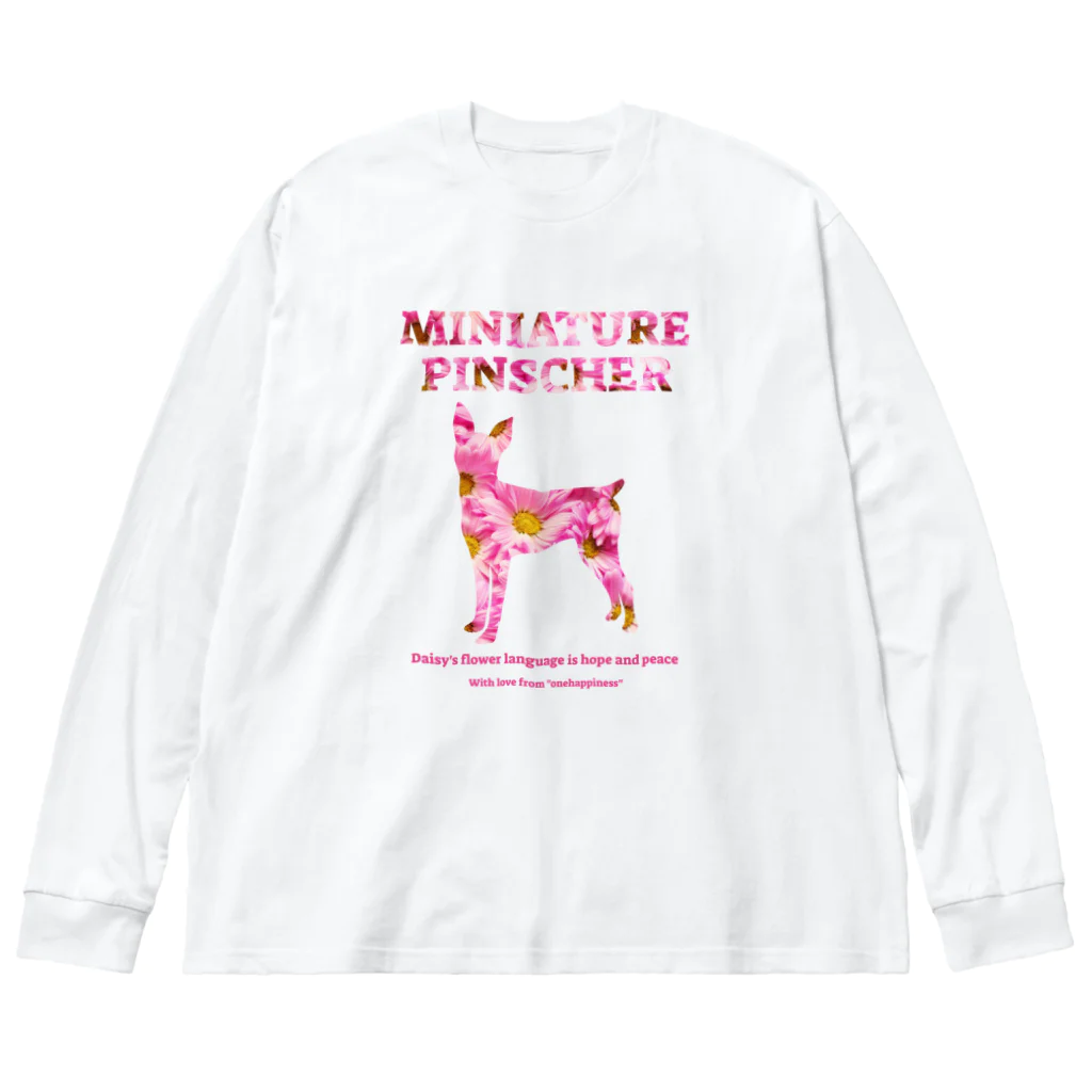 onehappinessのミニチュアピンシャー デイジー 2023　【One:Happiness】 Big Long Sleeve T-Shirt