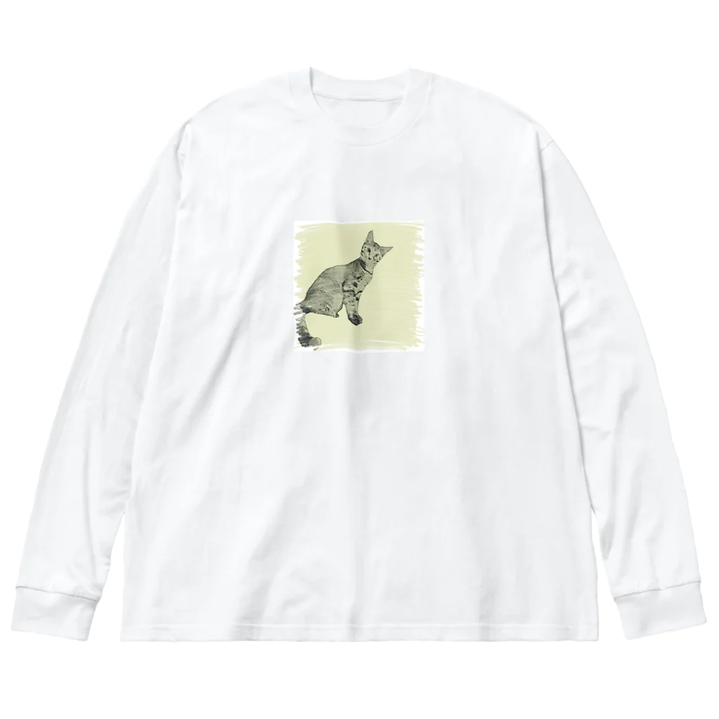 コハクのカーテンレールから見下ろすコハク Big Long Sleeve T-Shirt