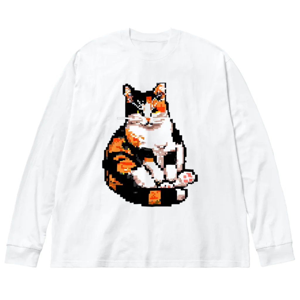 スタートライフ！のトリコロールドットキャット ビッグシルエットロングスリーブTシャツ