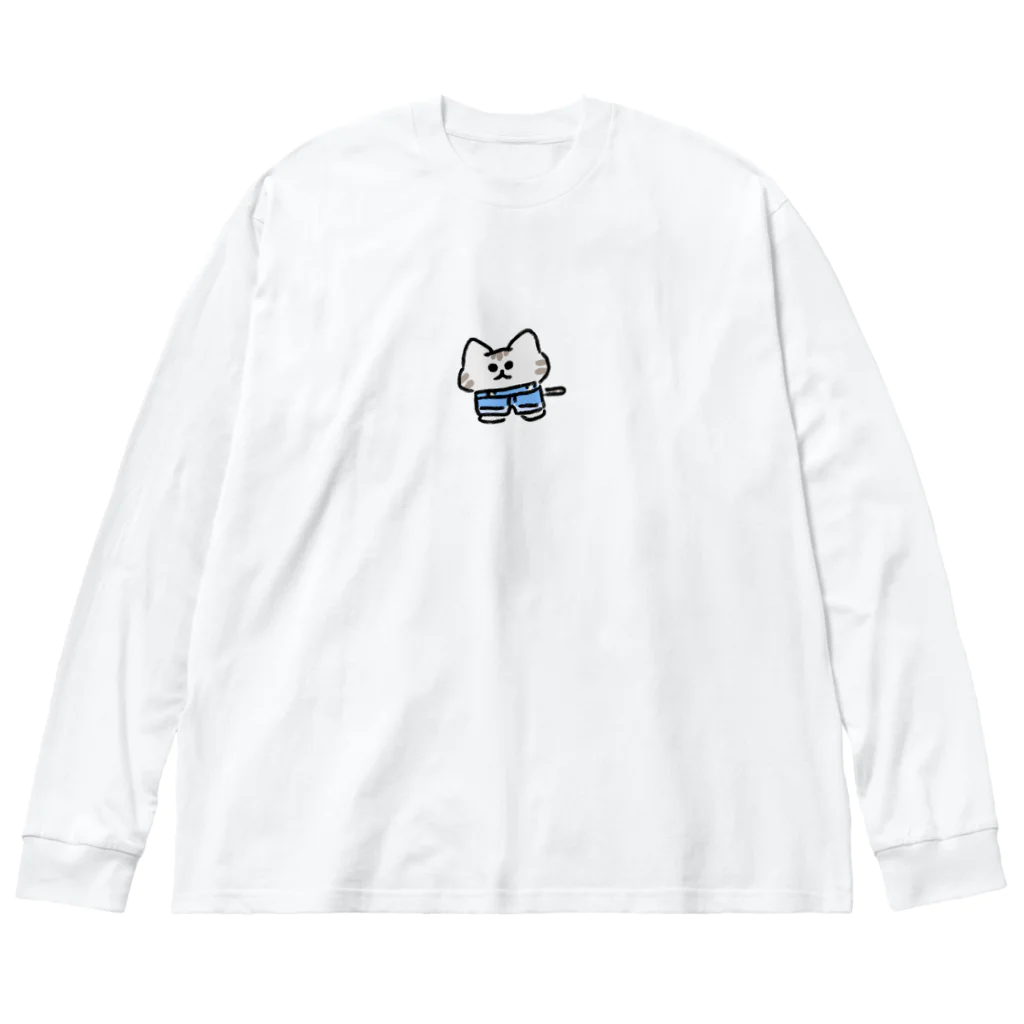 _zombieのジーパンねこ ビッグシルエットロングスリーブTシャツ