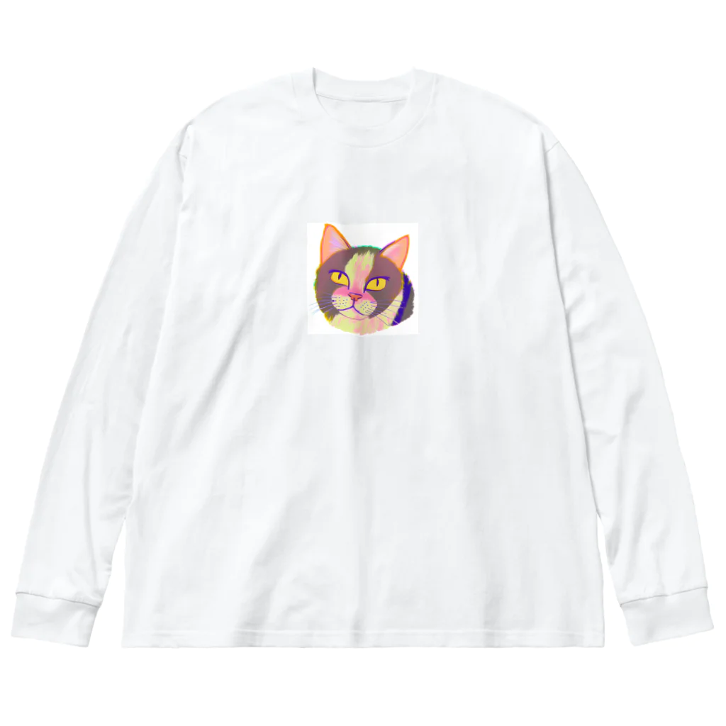 フクミンのふわふわネコ Big Long Sleeve T-Shirt