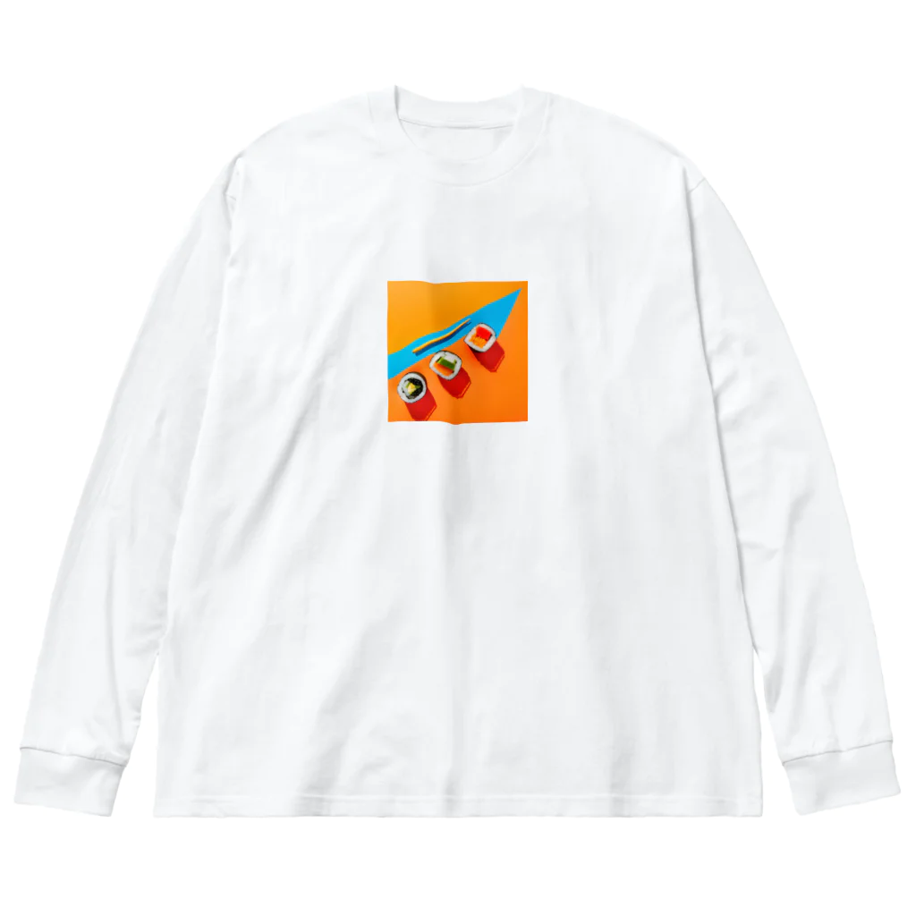 Wacchi_houseのSUSHI Big Long Sleeve T-Shirt