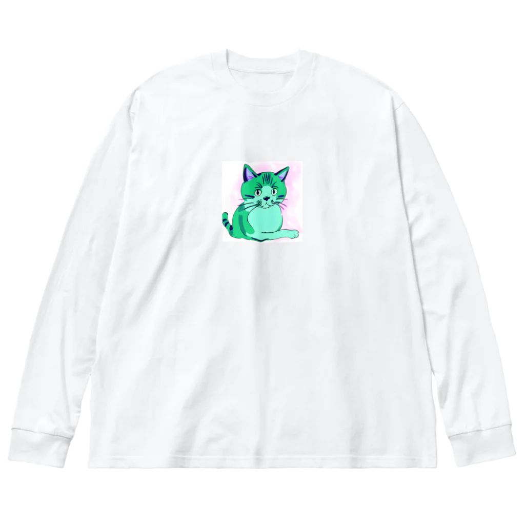 ポーシー＆フレンズ・スタイルの可愛い猫グッズ ビッグシルエットロングスリーブTシャツ