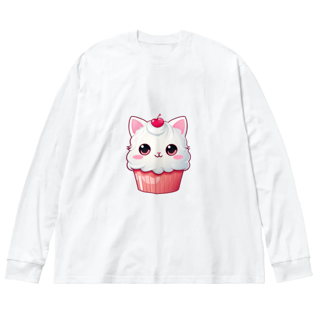 Vasetti_pressのカップケーキの猫ちゃん Big Long Sleeve T-Shirt