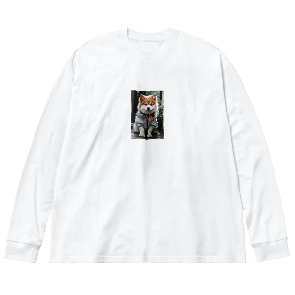 TATAKUKUのおしゃれな犬 ビッグシルエットロングスリーブTシャツ