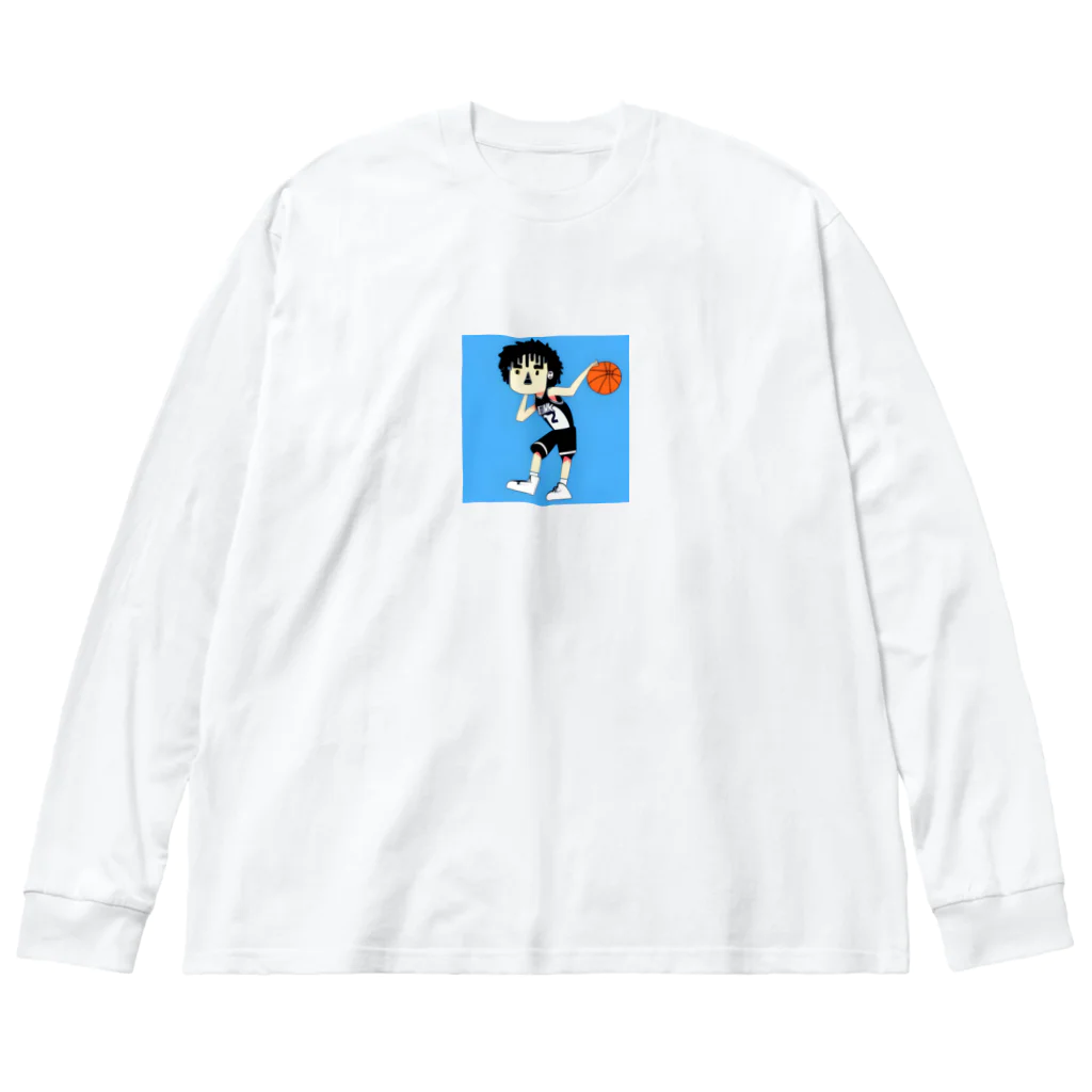 IOSUKEのバスケットくん ビッグシルエットロングスリーブTシャツ