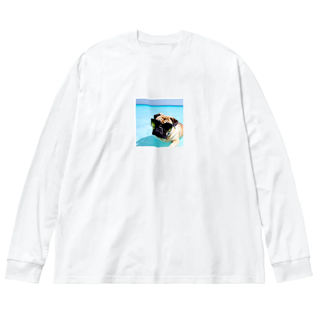 パグ男くんの休日のパグ男グッツ Big Long Sleeve T-Shirt