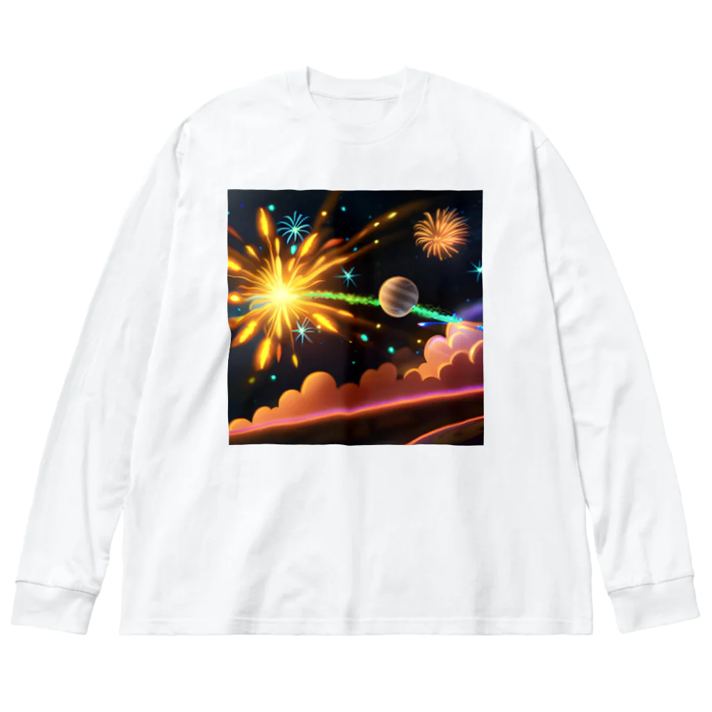 marky88の宇宙に咲く花火 Big Long Sleeve T-Shirt