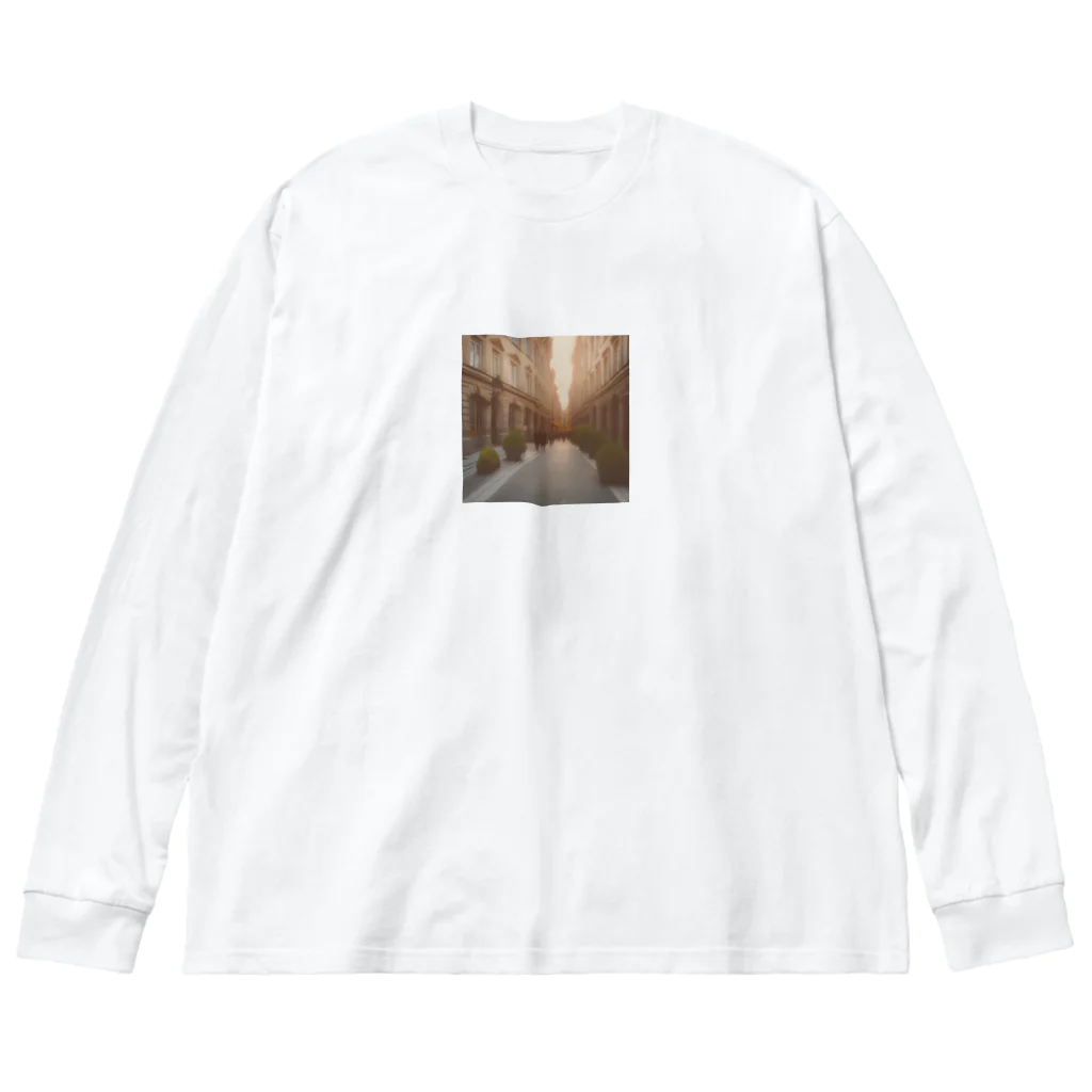 幻想のphotogrammarのヨーロッパの街並み Big Long Sleeve T-Shirt