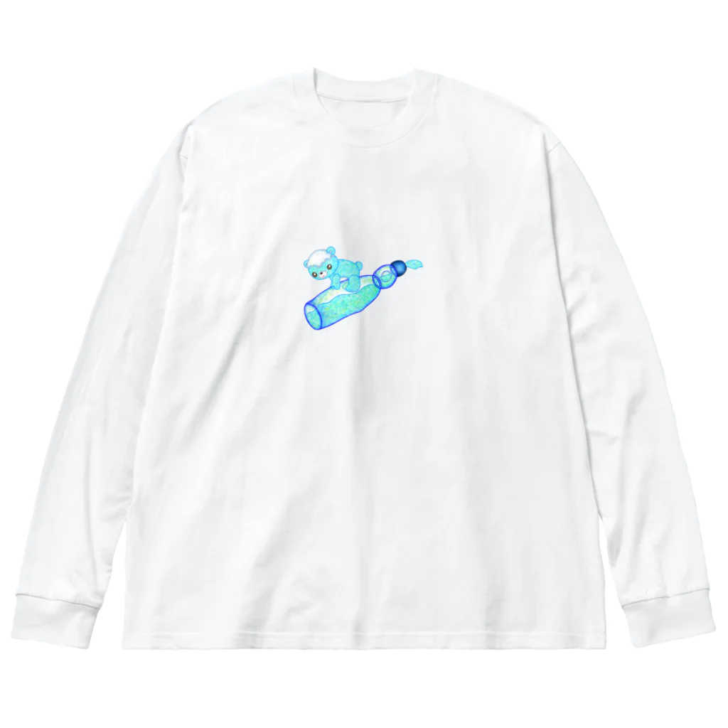 satoayaのアニマルカフェのドリンクマ　ラムネ Big Long Sleeve T-Shirt