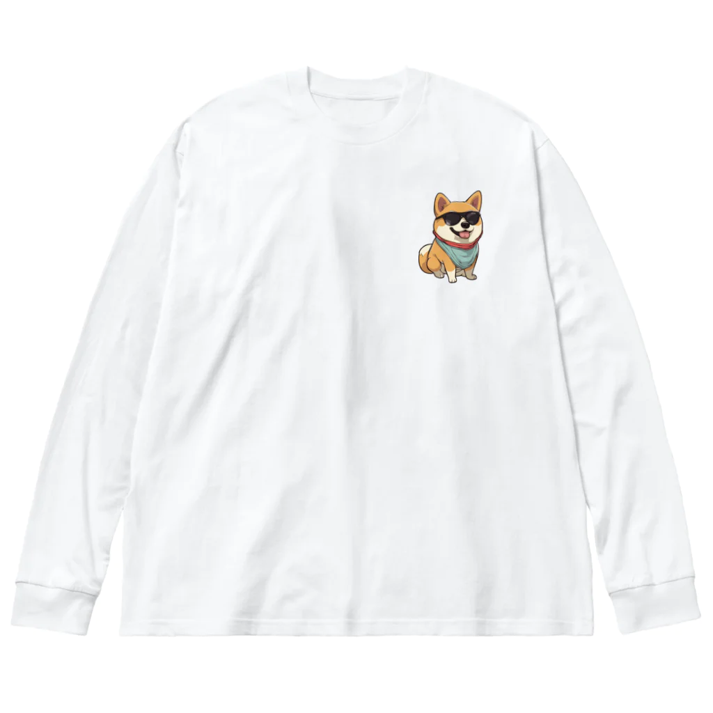 lilymummy リリマミのイカした柴犬 ビッグシルエットロングスリーブTシャツ