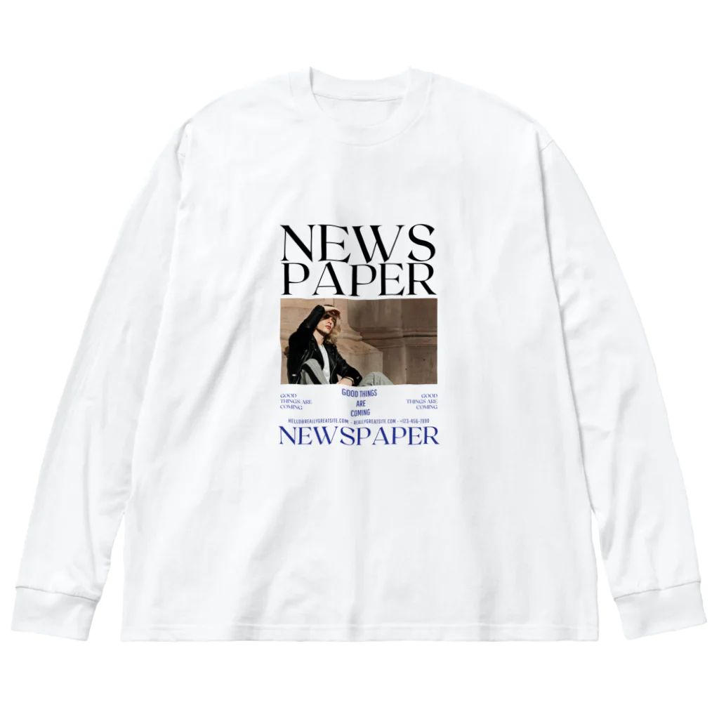 show.のNEWS PAPER Big Long Sleeve T-Shirt