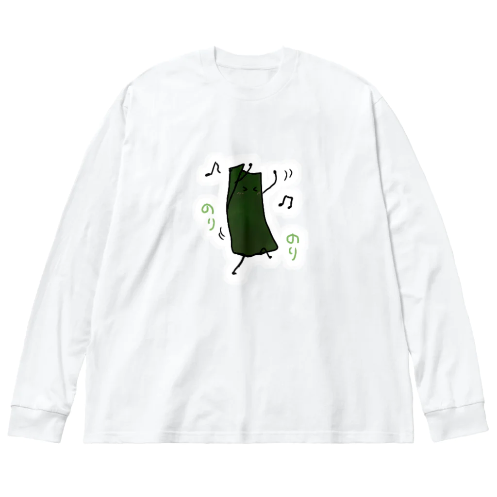 沙流叶の屋の海苔のりくん Big Long Sleeve T-Shirt