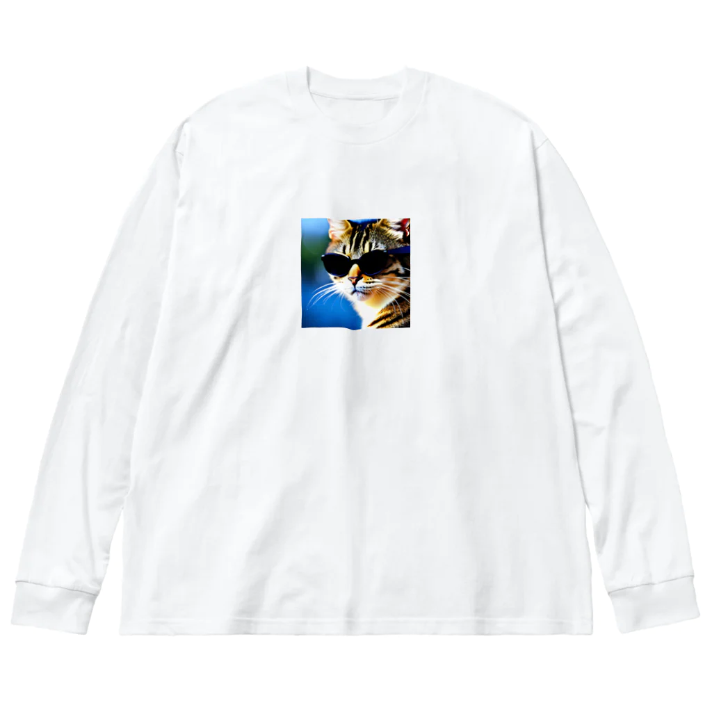 にゃーんのグラサンだにゃー Big Long Sleeve T-Shirt