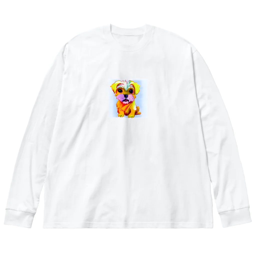 dogcatanimalの可愛いマルチーズグッズ Big Long Sleeve T-Shirt