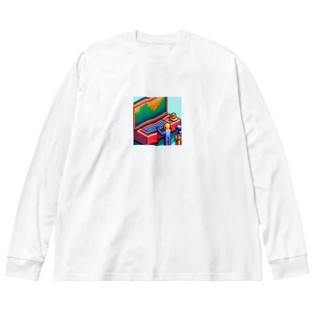 yorozuya4628のドットエンジニア ミニフィグ Big Long Sleeve T-Shirt