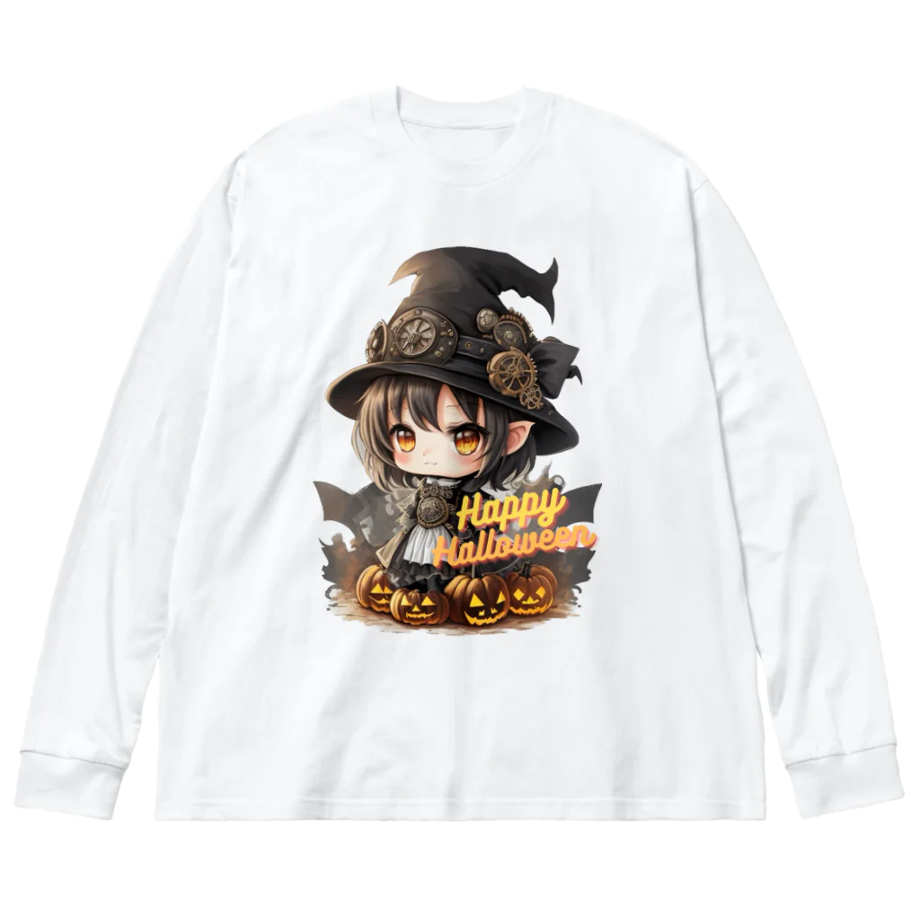 Design_Factory-Lのスチームパンク Girlハロウィンスタイル ビッグシルエットロングスリーブTシャツ