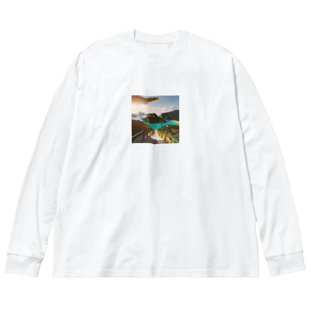 おしゃれなお店の海外風景 ビッグシルエットロングスリーブTシャツ