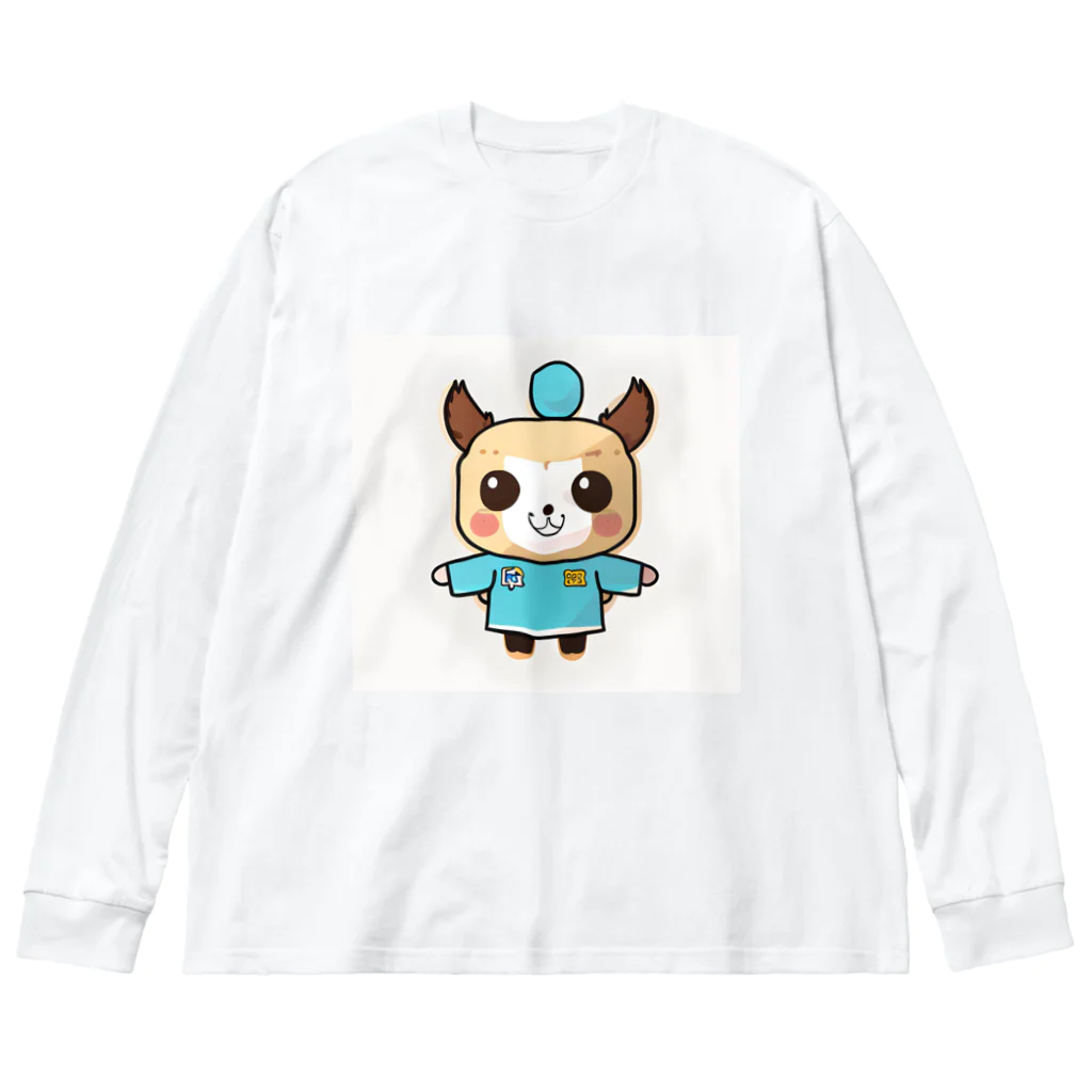 tamagonokoのカンフードッグくん ビッグシルエットロングスリーブTシャツ